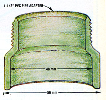 PVC pipe adapter.